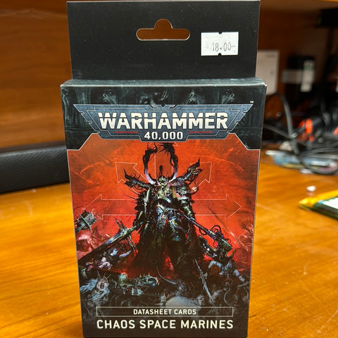 CHAOS SPACE MARINES DATASHEET CARDS