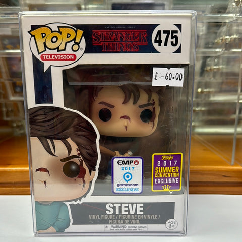 Funko Pop! TV Television Stranger Things Steve with Bat EMP Exclusive #475