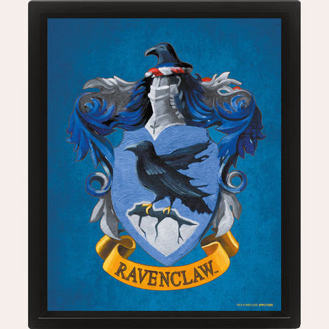 Harry Potter (Colourful Crest Ravenclaw) 3D Lenticular Poster (Framed)