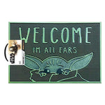 Official Star Wars The Mandalorian Grogu 'Welcome I'm All Ears' Rubber Doormat