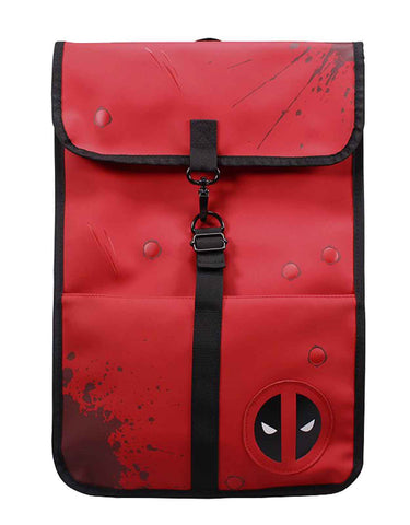 Deadpool Backpack Bag blood splatter Icon Logo new Official Marvel Red