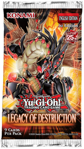 Yu-Gi-Oh! Sealed Booster PACK Legacy Of Destruction (9 Cards)