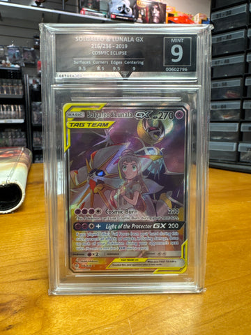 Solgaleo & Lunala GX 2019 Cosmic Eclipse GETGRADED MINT 9