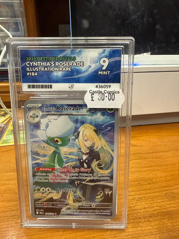 CYNTHIA'S ROSERADE 2025 DESTINED RIVALS ILLUSTRATION RARE ACE GRADE 9
