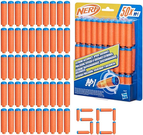 Nerf N Series N1 Darts for Blaster Toys for Kids, 50 Official N1 Foam Darts for Launchers
