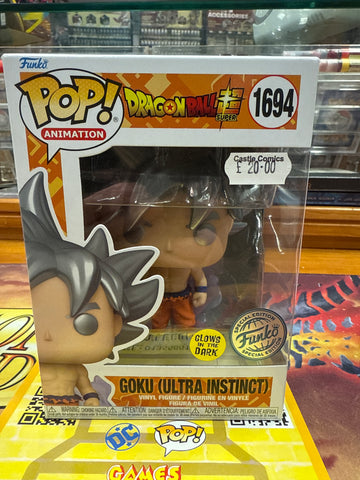 Pop Vinyl: dragon ball SuperGoku (ultra Instinct) Glows In The Dark