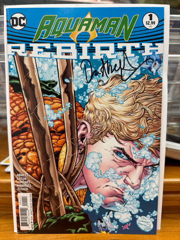 AQUAMAN REBIRTH #1 AUGUST 2016 DC COMICS Signed by Dan Abnett