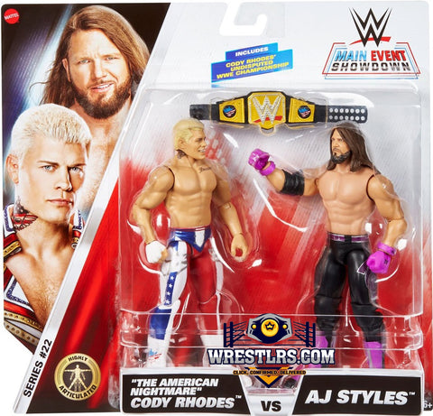 WWE Action Figure - Main Event Showdown Series #22 - Cody Rhodes VS AJ Styles