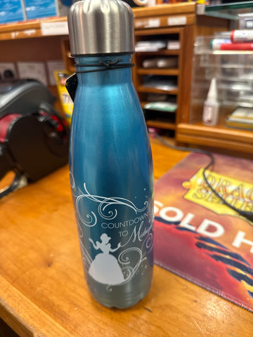 Cinderella Platinum Anniversary: Metal Water Bottle: Countdo Cinderella Platinum Anniversary: Metal Water Bottle: Countdo