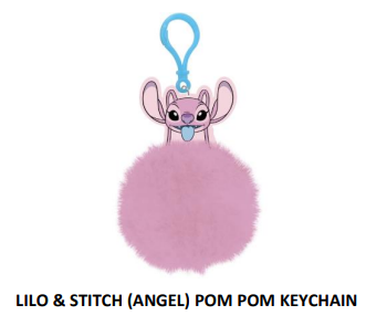 Lilo & Stitch (Angel) Pom Pom Keychain