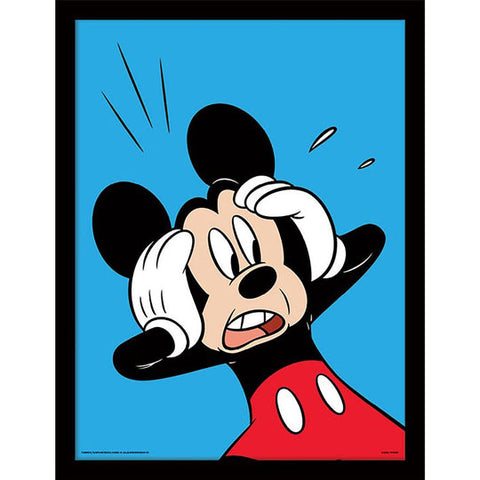 Mickey Mouse (Shocked) 30 x 40cm Collector Print (Framed)