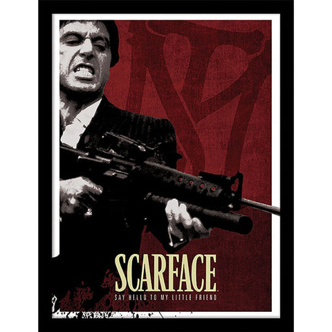 Scarface - Blood Red 30 x 40cm Collector Print (Framed)
