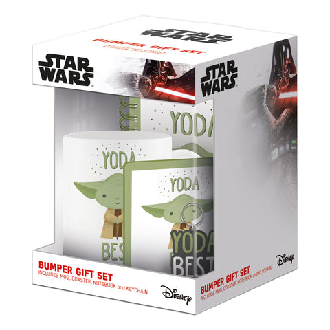 BUMPER GIFT SET: STAR WARS- YODA BEST (MUG + KEYCHAIN + COASTER + NOTEBOOK)