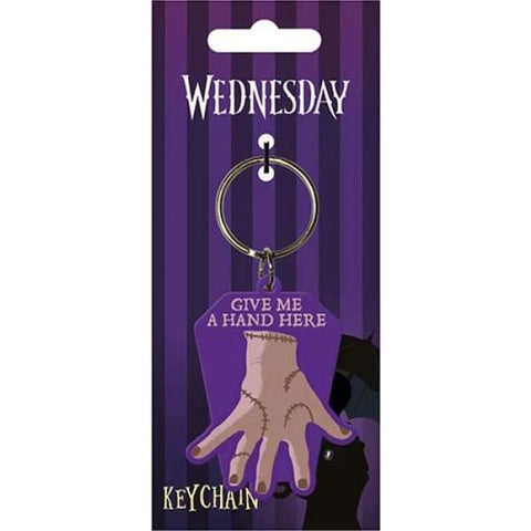 Wednesday Give Me A Hand Here Keyring