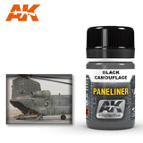 AK Interactive 35ml 02075 Paneliner for Black Camouflage