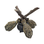 Broomstick Crystal Ball Holder 17cm - 100