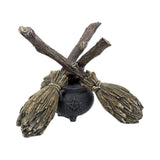 Broomstick Crystal Ball Holder 17cm - 100