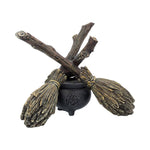 Broomstick Crystal Ball Holder 17cm - 100