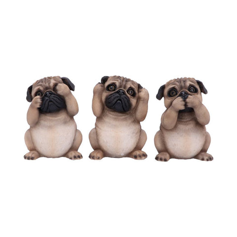 Three Wise Pugs 8.5cm - 100