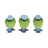 Three Wise Blue Tits 8cm - 100