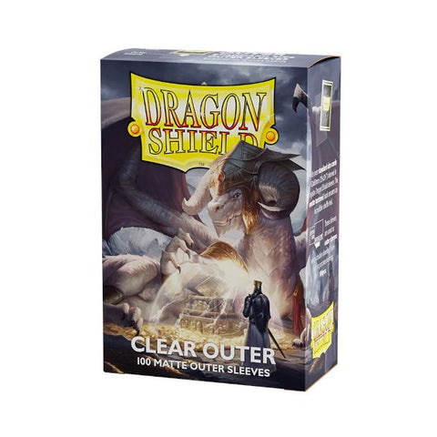 Standard Size Outer Sleeves 100pk - Matte Clear - Dragon Shield