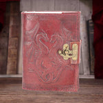 Double Dragon Leather Embossed Journal & Lock - 0