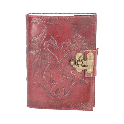 Double Dragon Leather Embossed Journal & Lock - 0
