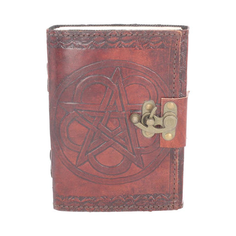 Pentagram Leather Embossed Journal & Lock - 7
