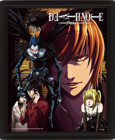 Death Note (Connected By Fate) 10 X 8" 3D Lenticular Poster (Framed)