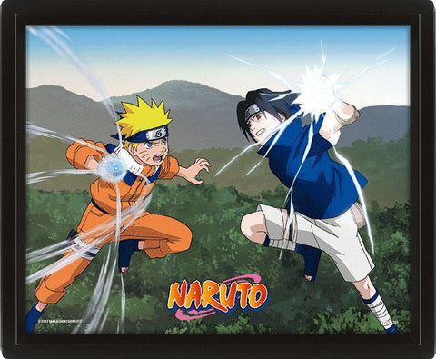 Naruto (A Clash Of Power) 10x8 3D Lenticular Poster (Framed)