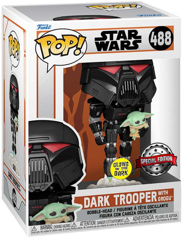 FUNKO POP STAR WARS: MANDALORIAN - DARK TROOPER