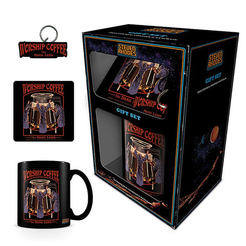 Steven Rhodes (Worship Coffee) Mug Coaster Keychain Gift Set