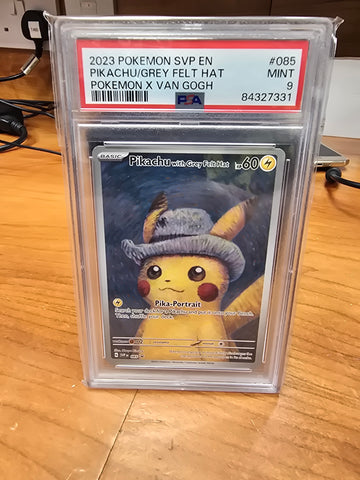 PSA 9 Pikachu with Grey Felt Hat SVP 085 Van Gogh Graded Pokemon Card