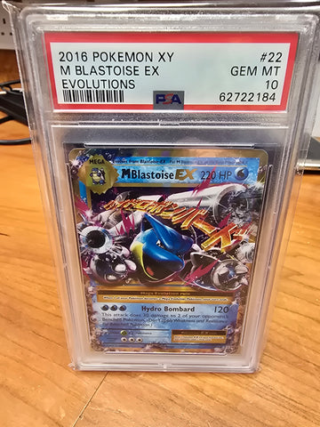 PSA 10 GEM MINT 2016 POKEMON XY EVOLUTIONS MEGA BLASTOISE EX 22/108