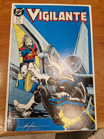 VIGILANTE #=36 - DEC 1986 - 1st PEACEMAKER/VIGILANTE MEETING!