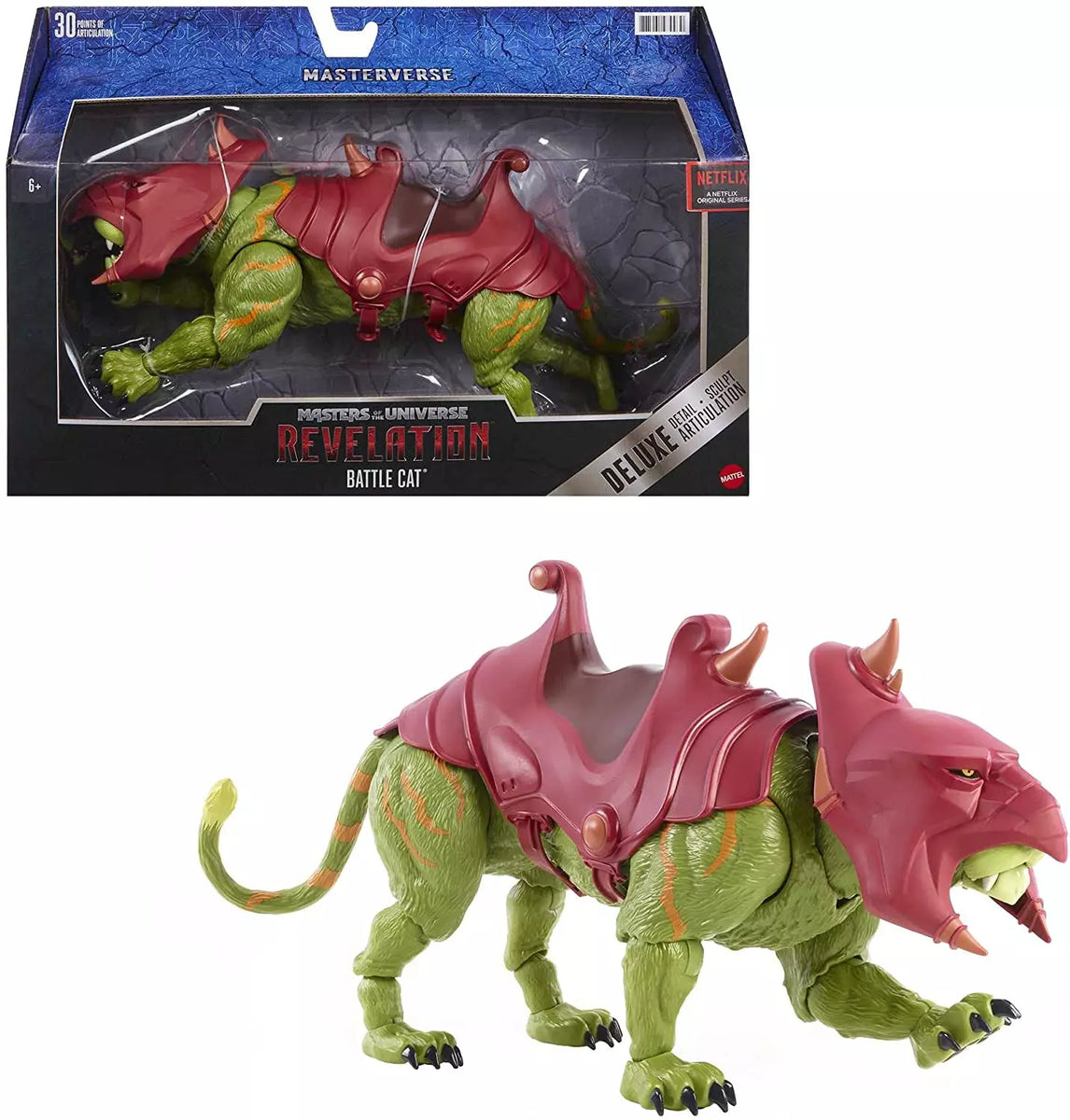 Masters of the Universe Masterverse Deluxe Revelation BattleCat Action ...