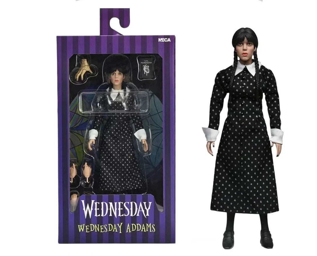NECA Wednesday Classic Dress 8 Inch Clothed Action Figure Addams Famil ...
