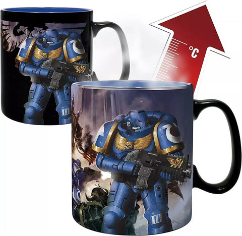 Games Workshop Warhammer 40k Magic Mug Ultramarines Chaos Space Marines Tea Cup