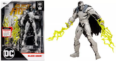 Page Punchers Black Adam w/ Black Adam Comic (Line Art Variant) 7" Action Figure