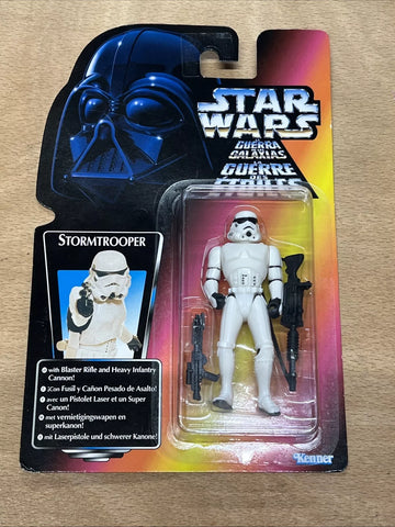 Star Wars The Power of The Force - Stormtrooper with Blaster Rifle Action Figure