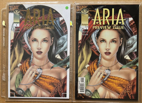 Aria Preview Issue # 1 Gold Foil Linen Edition & Regular Cover (1998)