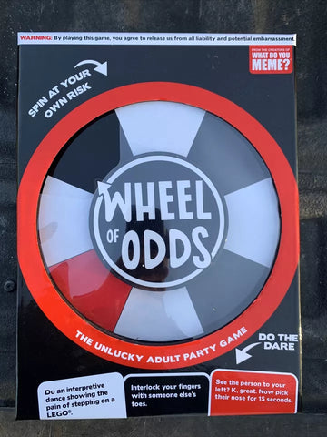 Wheel of Odds: The Unlucky Adult Party Game (1 Spin Wheel & 300 Dare Cards)