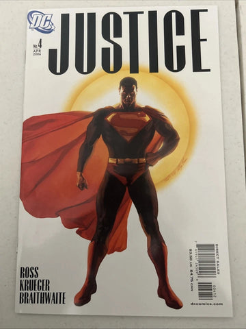 Justice #4 Alex Ross Superman 2nd Print Variant Rare DC Comics