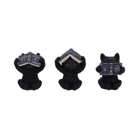 Three Wise Spell Cats 8.5cm - 100