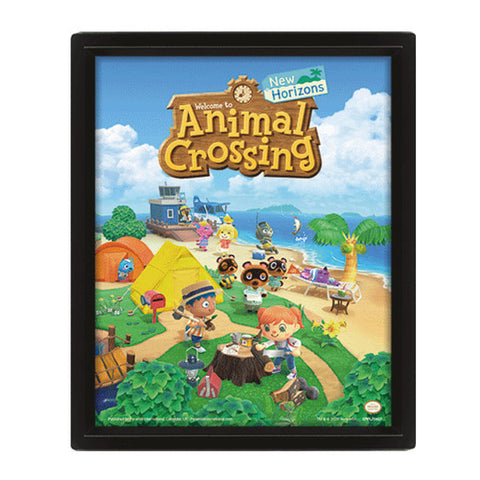 Animal Crossing New Horizons - Framed 3D Print