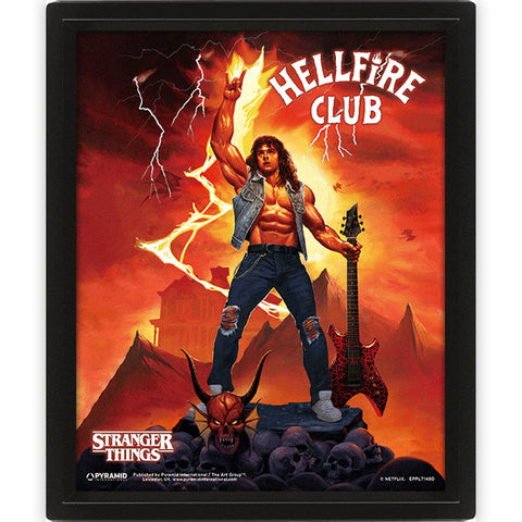 Stranger Things Hellfire Club 3d poster