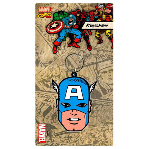 Marvel RK38309 Captain America "Face" Licensed Keychain-Keyring