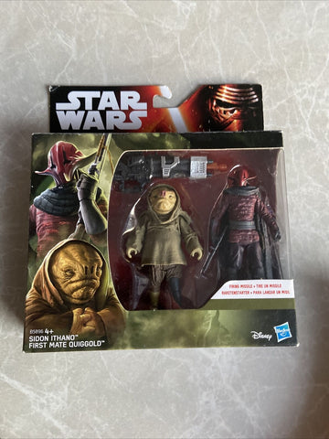 STAR WARS THE FORCE AWAKENS SIDON ITHANO & FIRST MATE QUIGGOLD FIGURES NEW