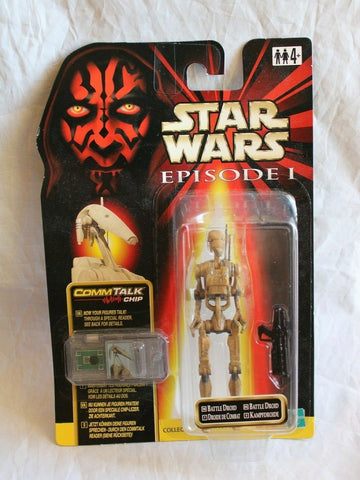 HASBRO STAR WARS COMM TALK EPISODE 1 BATTLE DROID 4" ACTION FIGURE CARDED