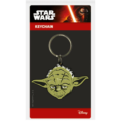 Star Wars RK38345C Yoda Licenced Rubber Keychain-Keyring